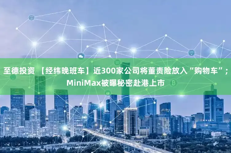 至德投资 【经纬晚班车】近300家公司将董责险放入“购物车”；MiniMax被曝秘密赴港上市
